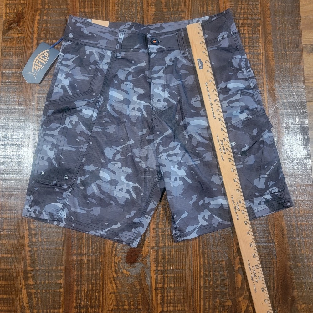 American Fishing Tackle Co AFTCO Men's Tactical Black Camo Quick Dry Shorts 32
